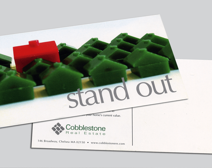Cobblestone Real Estate Stand Out postcard