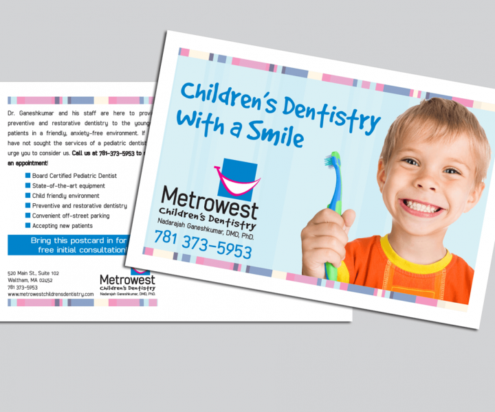 Metrowest Children’s Dentristry postcard